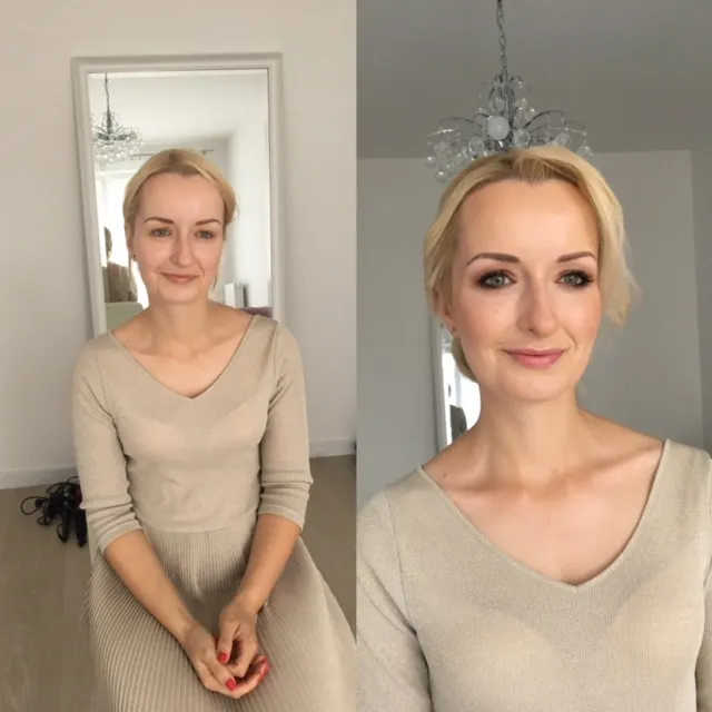 Makijaż ślubny dla blondynki. Makijaż i fryzura ślubna z dojazdem. Fryzjer Kraków. Makijaż Kraków. Profesjonalna makijażystka Kraków. Makeup Artist Krakow. Hair Stlist Krakow